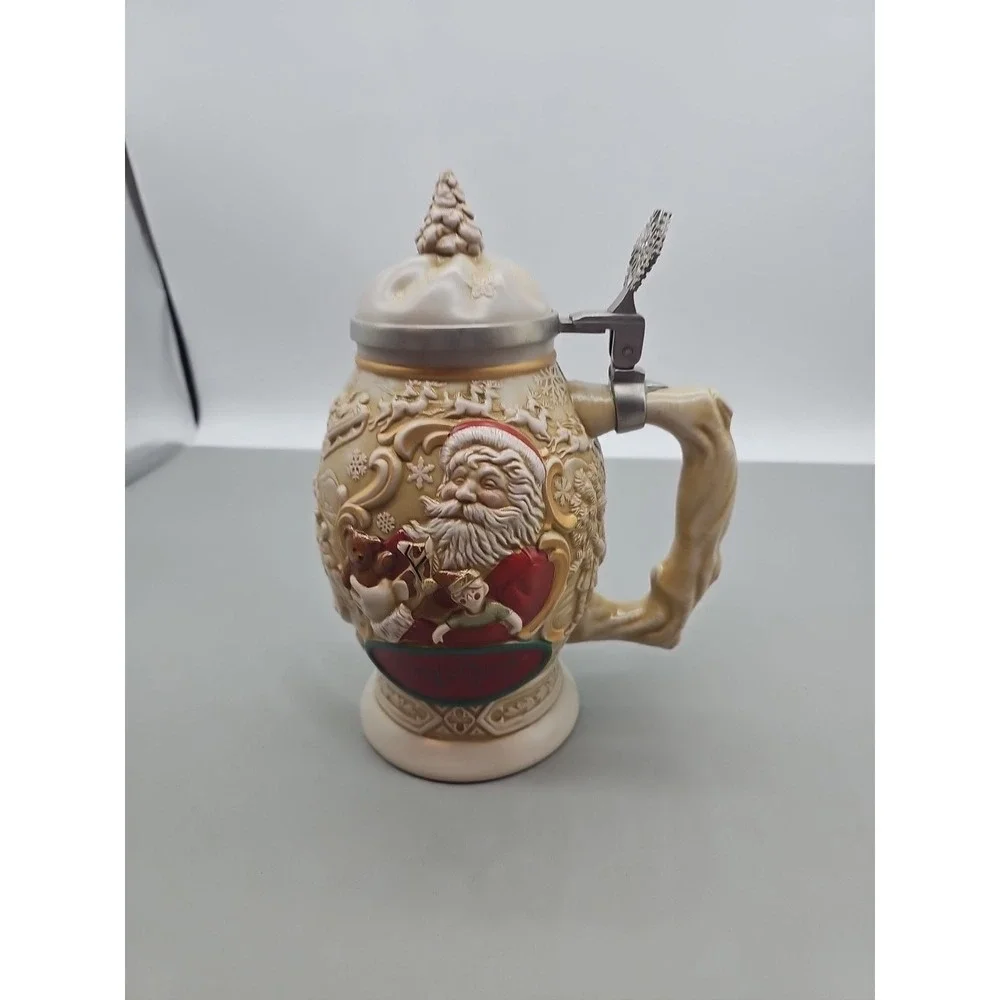 Christmas AVON‎ Beer Stein Father Christmas 1994-Mint No Box Hand Crafted #64817